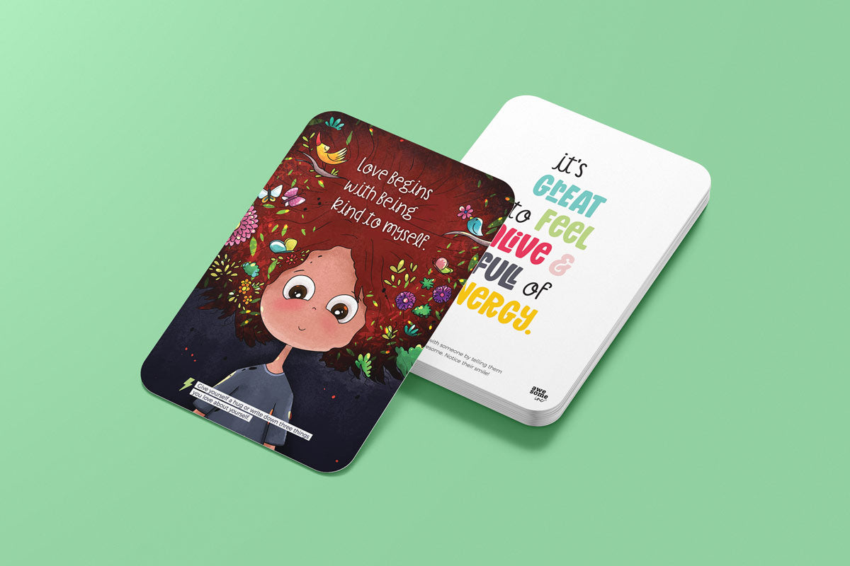 Affirmations & Actions Card Set | PDF (age 5+)