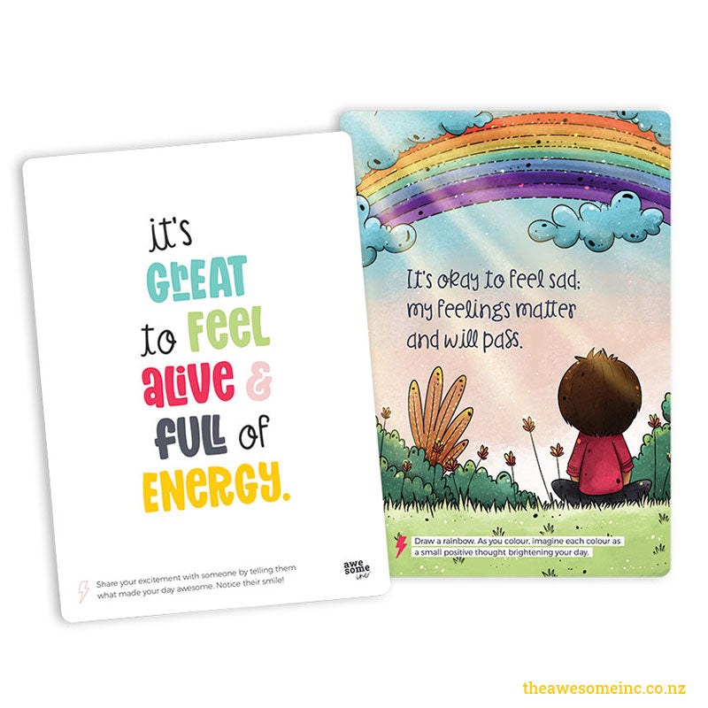 Affirmations & Actions Card Set | PDF (age 5+)